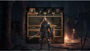 Dark Souls III thumbnail met een duistere ridder en verwijzing naar een 100% hub voor completionists