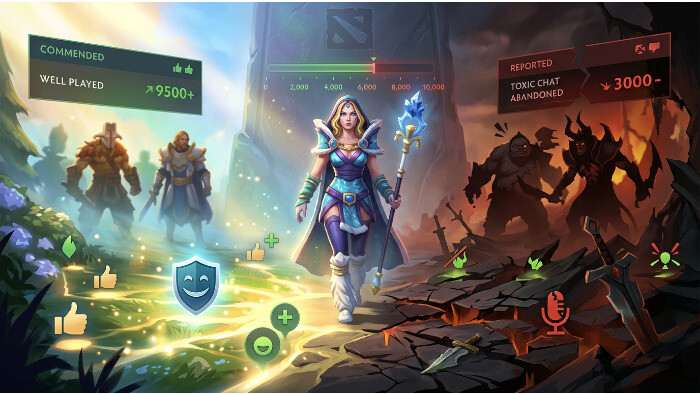 Dota 2 featured thumbnail about behavior score and how it influences matchmaking
