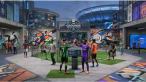 Uitgelichte thumbnail over EA Sports FC 25 met aankondiging van The Grounds als sociale hub met Clubs-focus