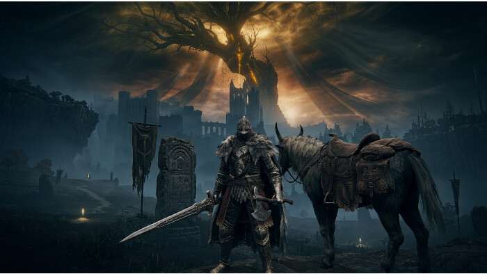 Elden Ring featured thumbnail met Tarnished in goud licht, bij aankondiging van Tarnished Edition voor Switch 2