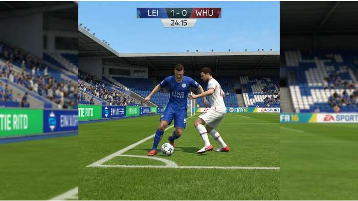 FIFA 16 thumbnail met voetbalactie en verwijzing naar een EA FC 26-mod die de game nieuw leven inblaast