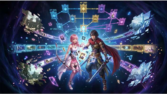 Featured thumbnail voor Final Fantasy XIII-2 met game art die een artikel over de tijdreisstructuur visualiseert