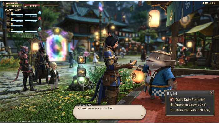 Vierkante Final Fantasy XIV thumbnail die de verslavende dagelijkse routine in de MMO visualiseert
