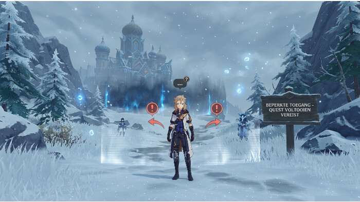 Genshin Impact featured thumbnail met Snezhnaya-thema en titel over quest-gating en het ontvoeringspatroon