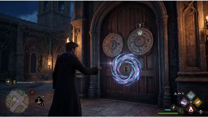 Hogwarts Legacy thumbnail met het kasteel van Hogwarts en een mysterieus geheim dat rondgaat op sociale media