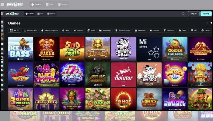 de casino spellen van inkybet