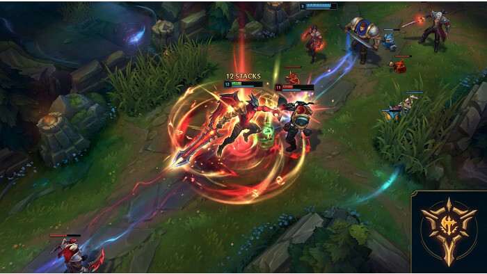 League of Legends thumbnail met Conqueror rune-thema over stacks en healing voor een runepagina