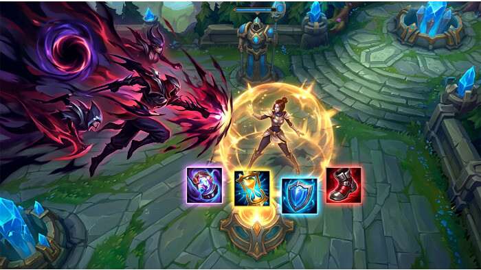 League of Legends featured thumbnail over itemization tegen burst, met een assassin-achtige champion in actie
