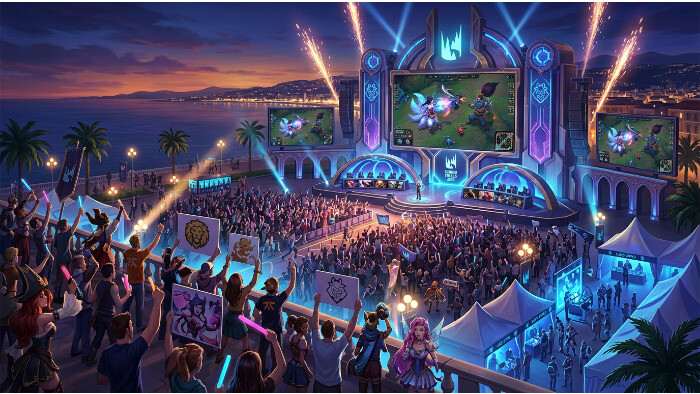 Featured thumbnail voor League of Legends over de LEC Summer Finals 2026 met open-air watch party in Nice