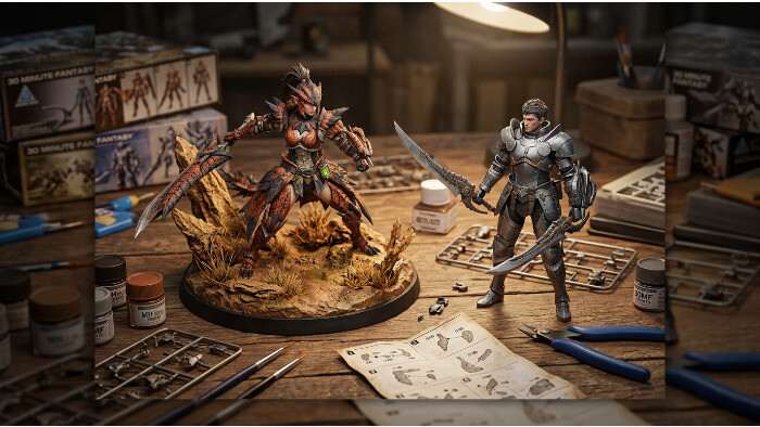Featured thumbnail voor Monster Hunter Wilds over de 30 Minute Fantasy modelkit-samenwerking