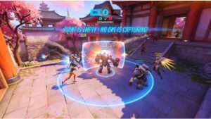 Overwatch featured thumbnail over C9'en, met focus op tunnelvisie rond het objective