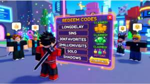 Roblox featured thumbnail met Anime Ultron Simulator en tekst over zes nieuwe codes