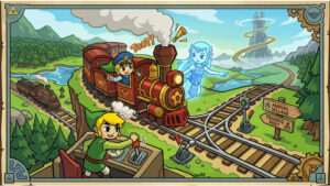 Featured thumbnail voor The Legend of Zelda: Spirit Tracks met Link en de Spirit Train op de rails