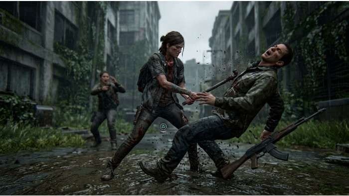 Vierkante thumbnail voor The Last of Us Part II met donkere sfeer, passend bij artikel over geweld en tempo