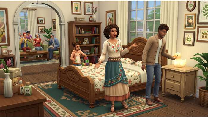 Uitgelichte thumbnail voor The Sims 4 met tekst over gratis content-update en nieuwe items