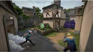 VALORANT thumbnail met Fracture-kaart en visuele hint naar dubbele spawns die druk van twee kanten zetten