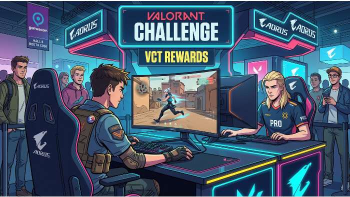 VALORANT featured thumbnail over Gamescom 2026: speel tegen een pro en verdien exclusieve VCT-rewards