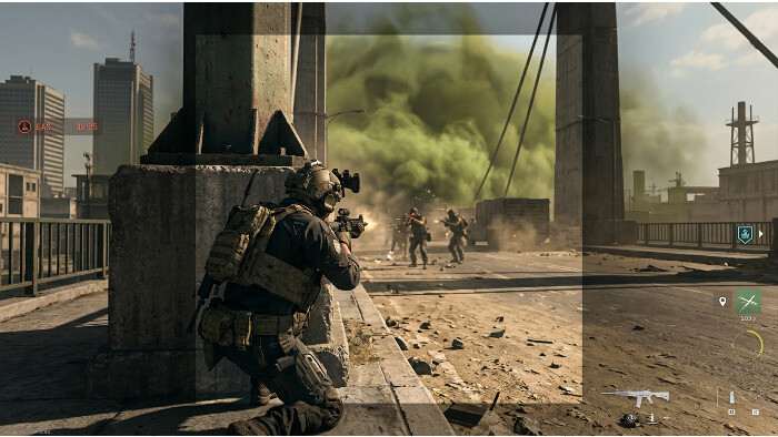 Warzone featured thumbnail met soldaat en UI-overlay die de eerlijkheidsillusie en designkeuzes benadrukt
