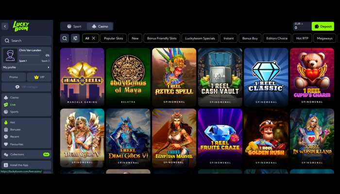LuckyBoom casino spellen