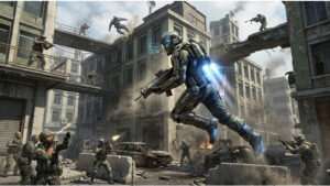 Featured thumbnail van Call of Duty: Advanced Warfare met een soldaat in exosuit, passend bij exo-jumps en mapflow