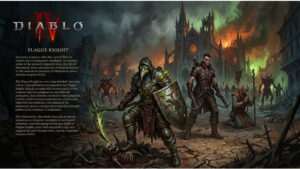 Diablo IV uitgelichte thumbnail bij het nieuws over Diablo 5, met donkere post-apocalyptische sfeer en titeltekst