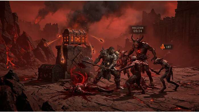 Diablo IV featured thumbnail met Helltides sfeerbeeld en vurige hel-omgeving bij een event loop onderwerp
