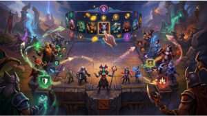Dota 2 featured thumbnail met Dota Underlords thema, gericht op keuzes maken binnen een chaotisch RNG-systeem