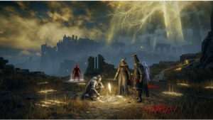 Elden Ring featured thumbnail met Tarnished Edition mini-lancering tekst op donkere fantasy-achtergrond