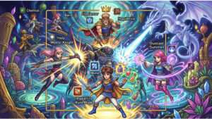 Final Fantasy V featured thumbnail with retro pixel character, highlighting the job system and build experimentation