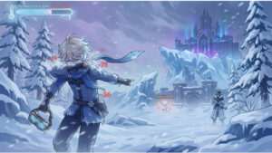 Genshin Impact featured thumbnail met ijzige Snezhnaya-sfeer die survival gating en extreme kou uitbeeldt