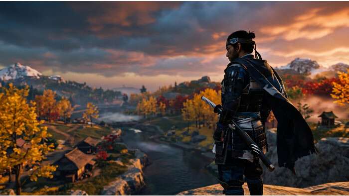 Uitgelichte thumbnail voor Ghost of Tsushima over een update met verborgen Sly Cooper easter eggs
