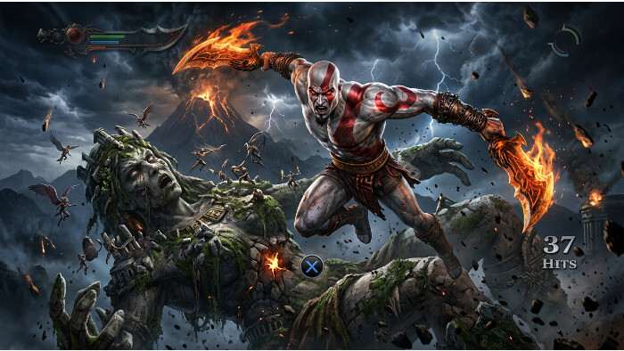 Featured thumbnail for God of War III showing Kratos with a bold rage-starts headline for the viral trend