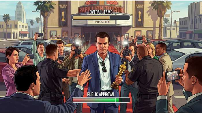 Featured thumbnail for Grand Theft Auto V showing GTA 5 artwork tied to a celebrity career mod