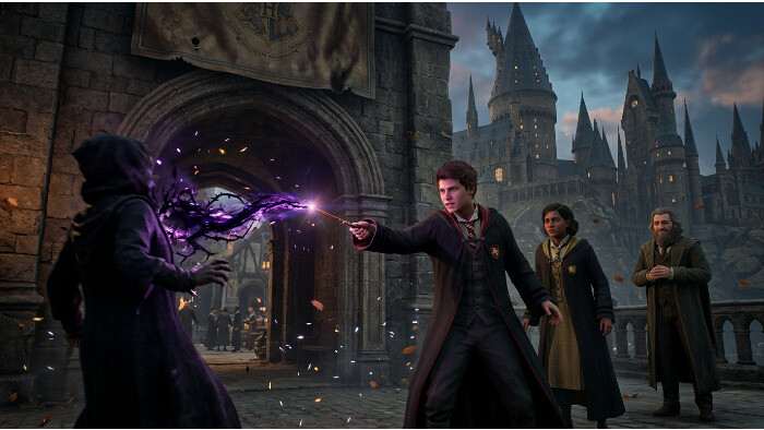 Hogwarts Legacy featured thumbnail met een tovenaar bij Hogwarts die de brave keuze suggereert