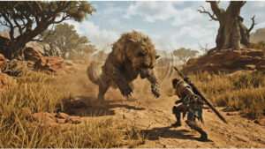 Monster Hunter Wilds uitgelichte thumbnail met een jager die een monster benadert, focus op leren via feedback