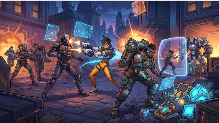 Overwatch featured thumbnail with a hero in futuristic armor, illustrating the need for a PvE path in extraction shooters
