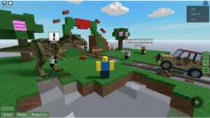 Roblox featured thumbnail met een dinosaurusthema dat verwijst naar een oude dino-game die via TikTok is opgedoken