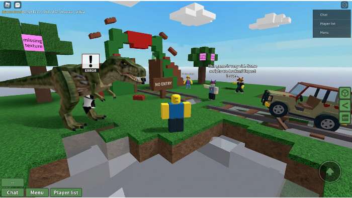 Roblox featured thumbnail met een dinosaurusthema dat verwijst naar een oude dino-game die via TikTok is opgedoken