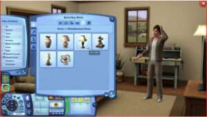 Uitgelichte thumbnail voor The Sims 3 over mods die botsen, met spinnende iconen in Build/Buy