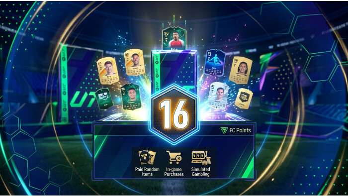 Uitgelichte thumbnail voor EA Sports FC 25 over PEGI 16 in Europa door paid random items