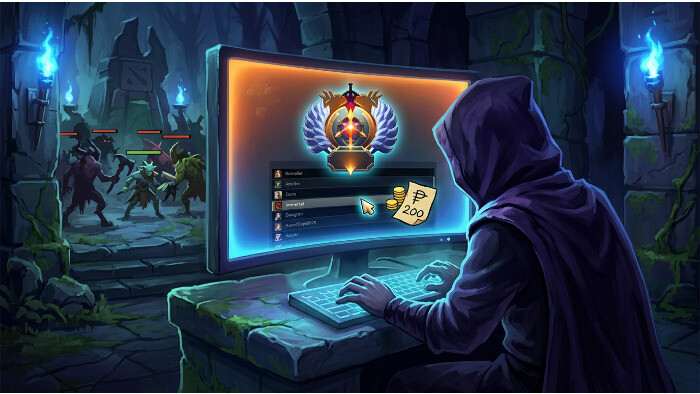 Uitgelichte thumbnail voor Dota 2 over Immortal Rank die voor 200 peso op Facebook wordt aangeboden