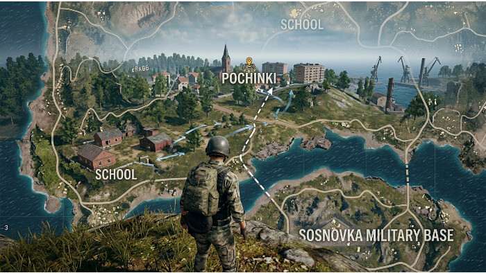 Uitgelichte thumbnail voor PUBG: Battlegrounds over hoe het spel je routes over Erangel subtiel stuurt