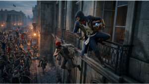 Assassin's Creed: Unity featured thumbnail over de kroonjuwelenroof van 1792, met Arno in Parijs
