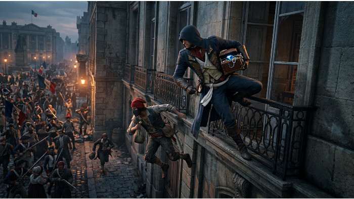 Assassin's Creed: Unity featured thumbnail over de kroonjuwelenroof van 1792, met Arno in Parijs