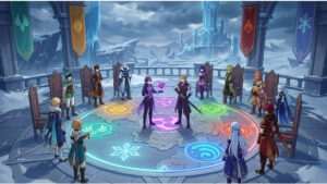 Uitgelichte thumbnail voor Genshin Impact versie 7.2 Hour of Ruin met key art en releasedatum 4 november