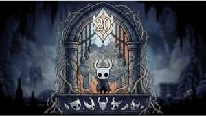 Uitgelichte thumbnail van Hollow Knight met donker-blauwe illustratiestijl bij artikel over indie-prijsplafond op Steam