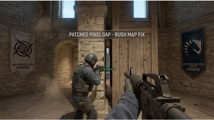 CS2 featured thumbnail for Counter-Strike 2 about the Rush hotfix that closes pixel gaps and mentions NIP and Liquid wins