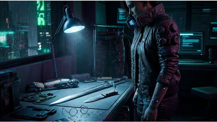 Cyberpunk 2077 thumbnail over patch 2.5 met verwijzing naar verborgen Witcher 3-items buiten de patch notes