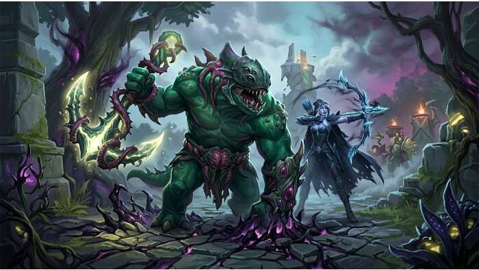 Uitgelichte thumbnail voor Dota 2 met Trove of Terror en verwijzing naar Tidehunter Arcana en Drow Ranger Arcana