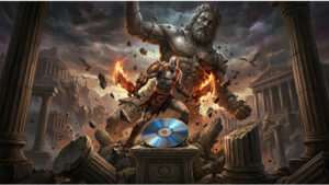 Uitgelichte thumbnail over God of War II met PS5-context rond het stoppen van Sony's 4K Blu-ray spelers